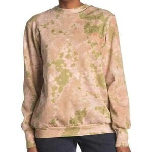 AFRM Cooley Print in Blush Olive Tie Dye Crew Neck Tan Green Sweatshirt XSmall